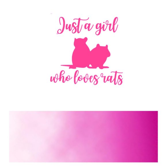 Just A Girl Who Loves Rats- Funny Rats Vinyl Decals Car, Laptop, Windows - Picture 7 of 14